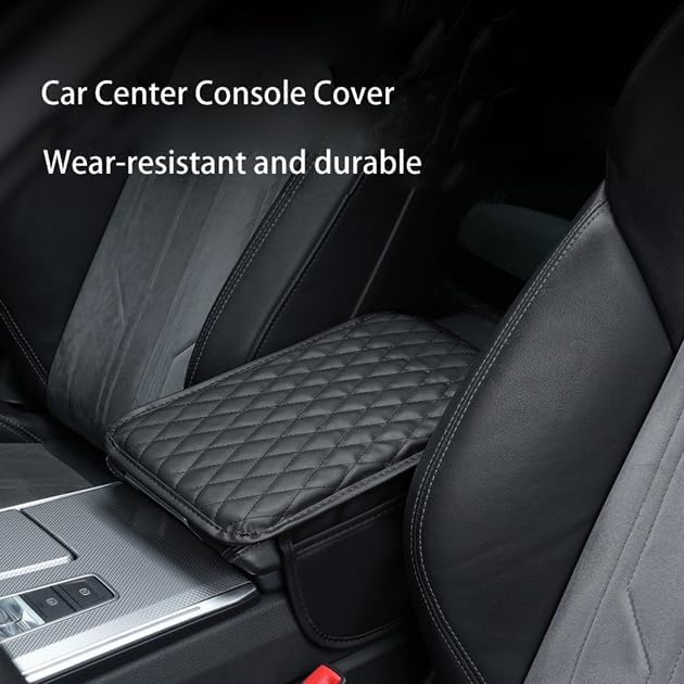 Car Armrest Cover for Toyota Cressida 1977–1992, Center Console Pad, Leather Armrest Box Protector, Waterproof Anti-Scratch Console Lid Cushion,Comfort Interior Accessories,B-Red