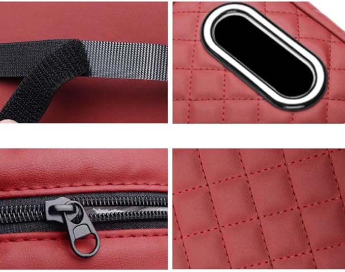 Car Armrest Pads for Hyundai Santa Fe Sport 2013 2014 2015 2016 2017 2018,Leather Center Console Covers Waterproof Anti-Slip Scratch Comfortable Automobile Protective Accessories,Brown