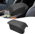 KBH Center Console Armrest Cover for 2006-2016 Land Rover LR3 & LR4, 2006-2013 Range Rover Sport, Middle Console Lid Protector, Vinyl Leather, Customized Accessories, Black (Not for Other Models)