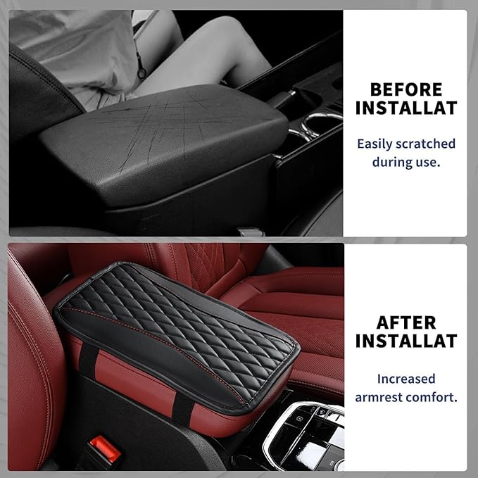 Auto Center Console Pad for Jeep Compass(2017-) Accessories Car Armrest Cushion Protects Your armrest and Feels Comfortable on Your Elbows and arms