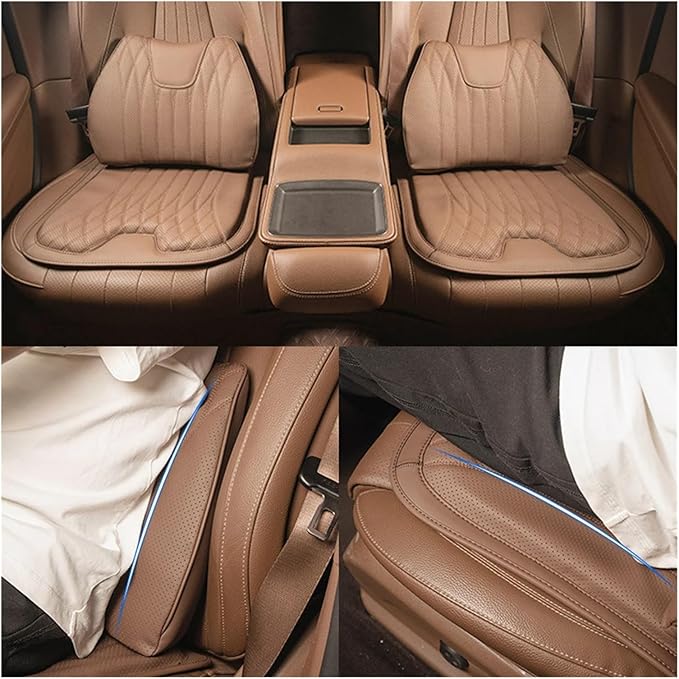 Car Seat Cushion for BMW All Model I3 I4 I8 X1 X2 X3 X4 X5 X5M X6 X7 Z4 Car Lumbar Support Pillow Auto Seat Waist Back Cushion (Color : Red C)