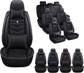 MVRVMV Car Seat Covers for Ford Explorer 2012-2026, Waterproof & Wear-Resistant Front and Rear Seat Protectors with 2* Neck Pillow and 2* Lumbar Support (7 Seat Luxury, Black