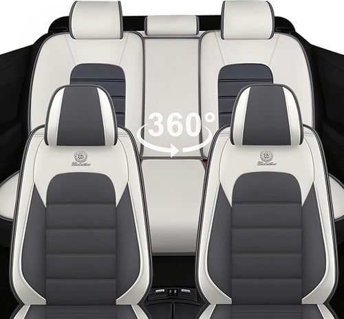AREKA 5 Seat Covers for Honda Accord 2003-2026 Breathable Car Seat Covers,Anti-Slip Waterproof Car Seat Protectors with Airbag,Automotive Vehicle Cushion with Storage Pockets (Standard,Gray)