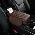 Car Arm Rest Cover Pad for Toyota Camry 2012 2013 2014 2015 2016 2017, Leather Memory Foam Center Console Cushion with 2 Storage Bags and a Tissue Box Universal Car Interior Accessories