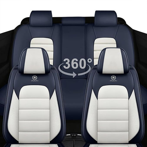 AREKA 5 Seat Covers for Honda Accord 2003-2026 Breathable Car Seat Covers,Anti-Slip Waterproof Car Seat Protectors with Airbag,Automotive Vehicle Cushion with Storage Pockets (Standard,Blue)
