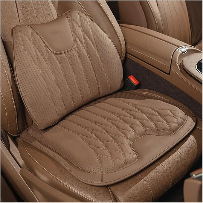 KAnduo M Car Seat Cushion for BMW All Model I3 I4 I8 X1 X2 X3 X4 X5 X5M X6 X7 Z4 Car Lumbar Support Pillow Auto Seat Waist Back Cushion Y (Color : Brown C)