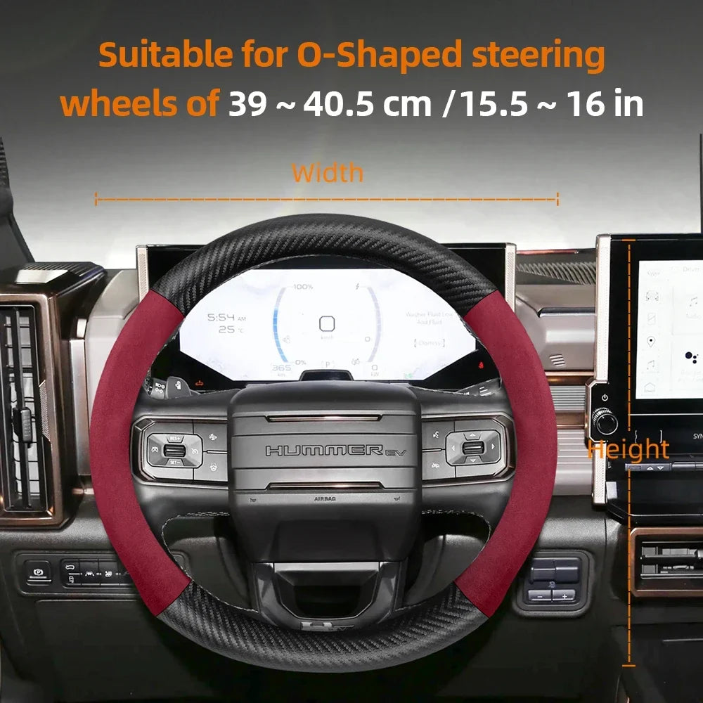 GMC Suede Carbon Fibre Steering Wheel Cover