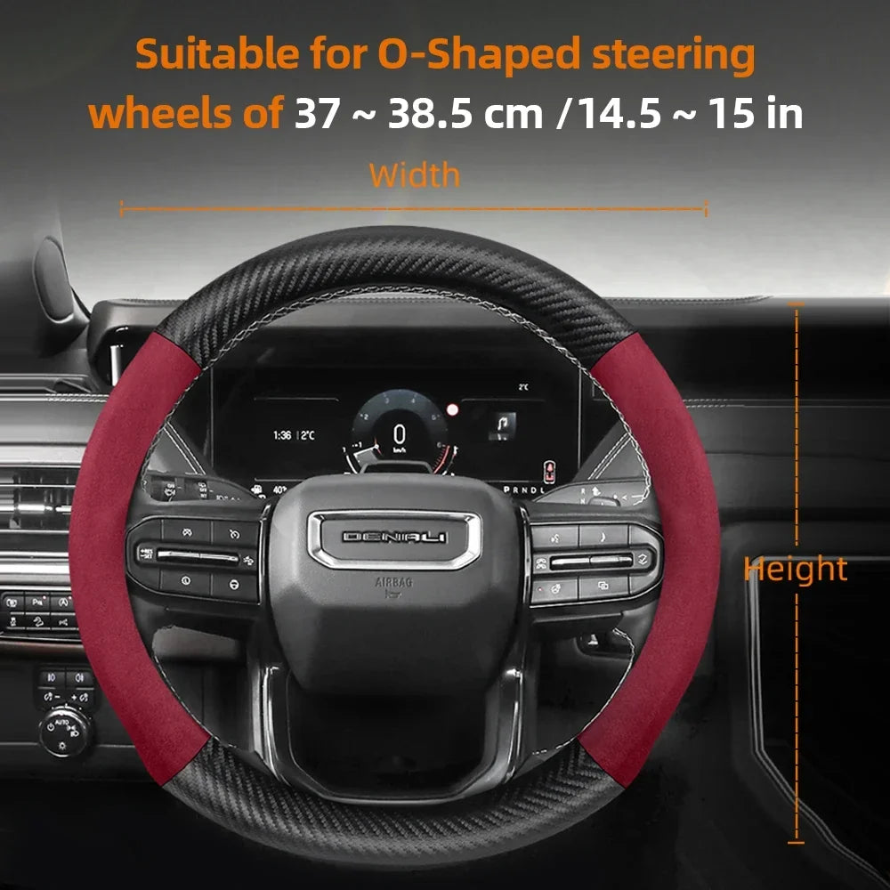 GMC Suede Carbon Fibre Steering Wheel Cover