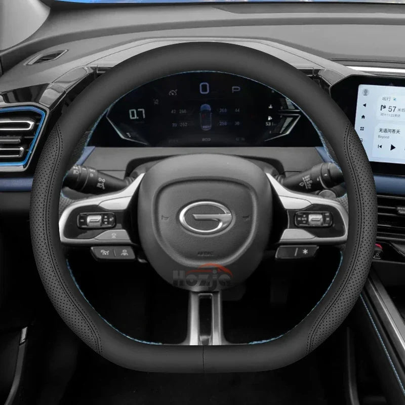 D Type Leather Steering Wheel Cover for GAC GS3 Emzoom Empow