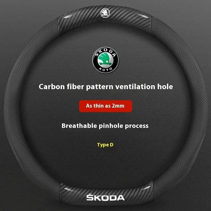 Skoda Carbon Fiber Steering Wheel Cover