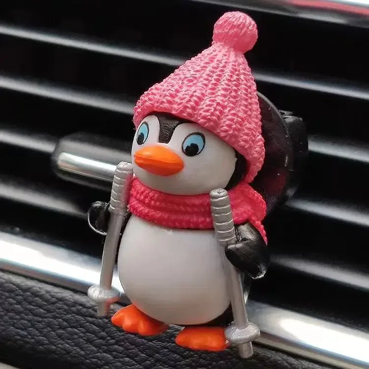 Penguin Car Air Freshener - Auto AC Vent Aromatherapy Diffuser