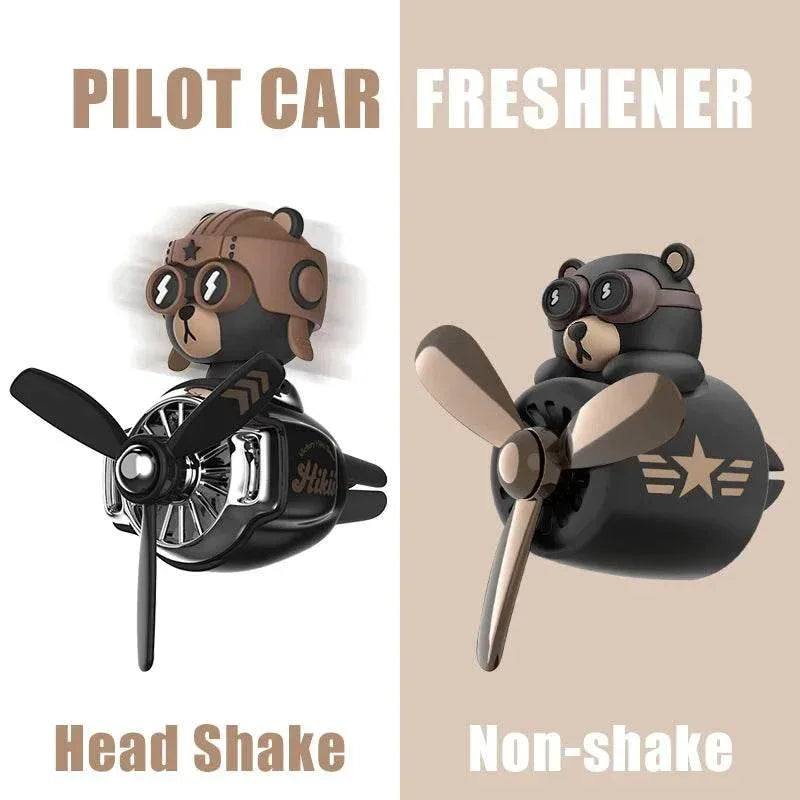 Pilot Bear Car vent Air Freshener ornament