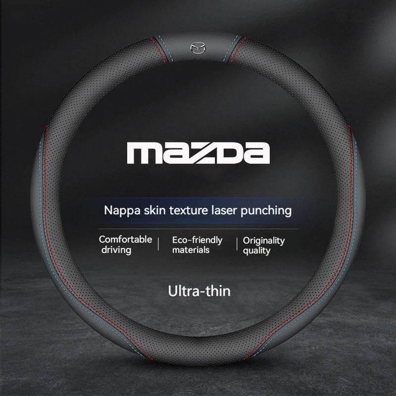 Mazda Suede Leather Car Steering Wheel Cover