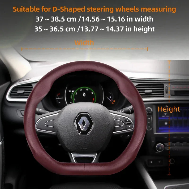 Renault Ultra-Thin Breathable Leather Steering Wheel Cover