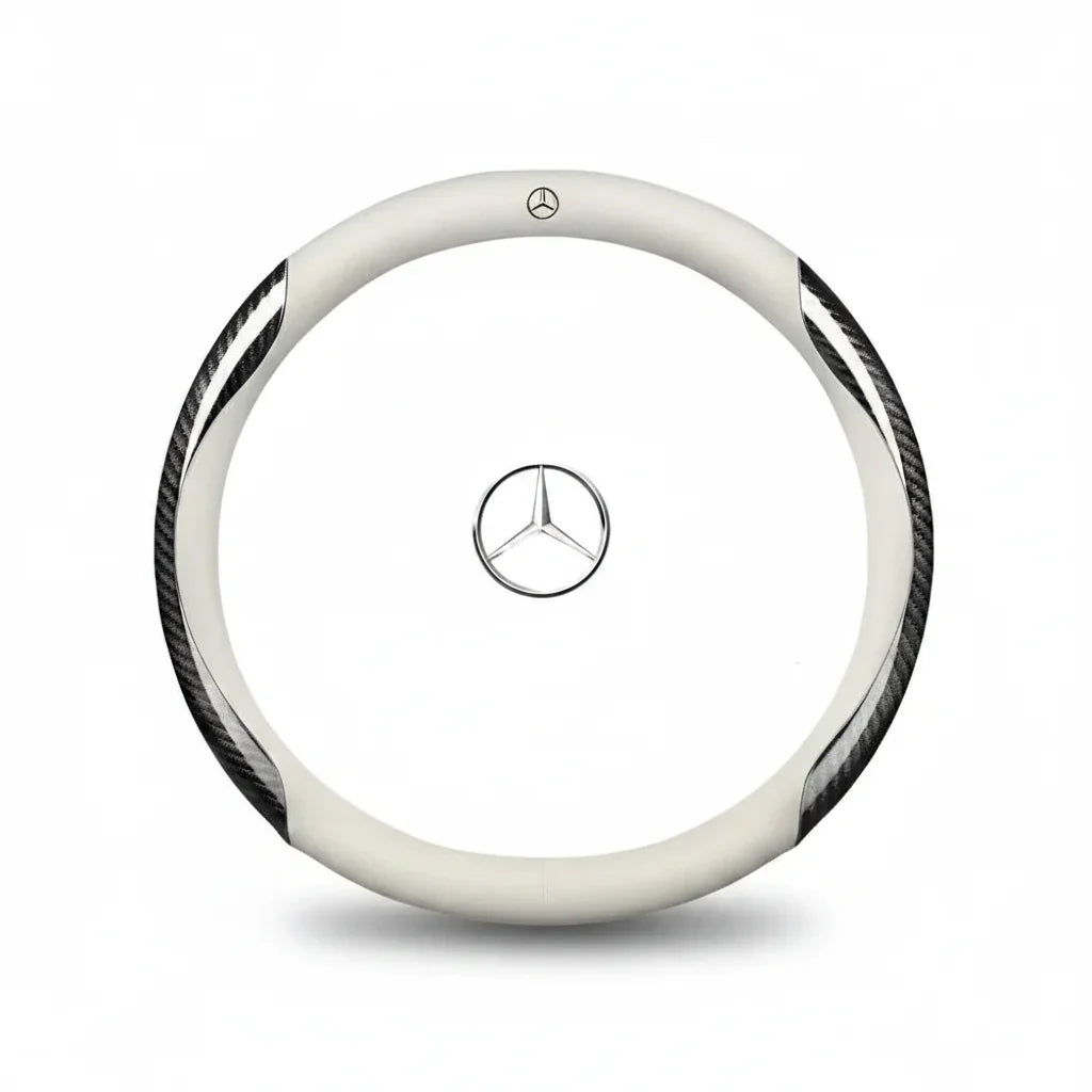 Mercedes Carbon Fiber Leather Steering Wheel Cover