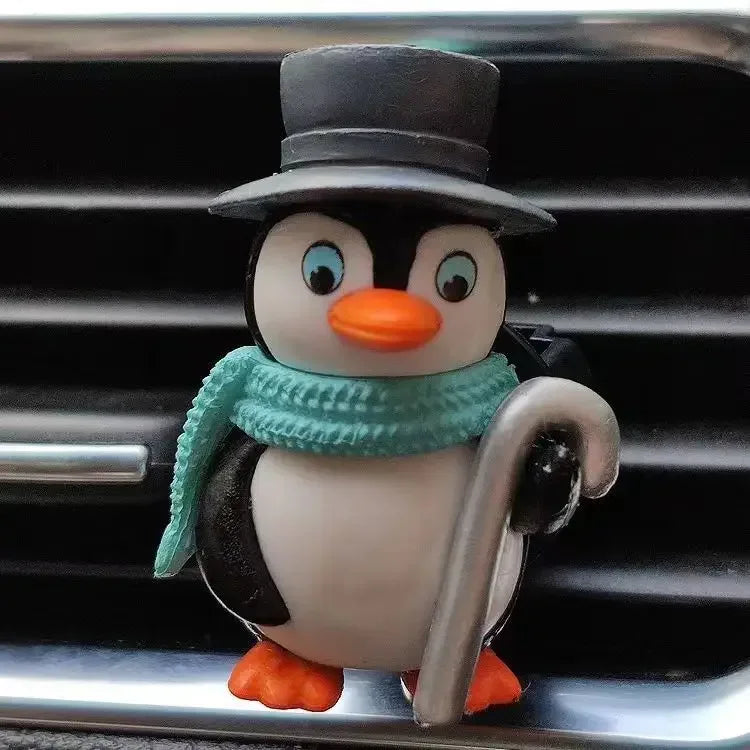 Penguin Car Air Freshener - Auto AC Vent Aromatherapy Diffuser