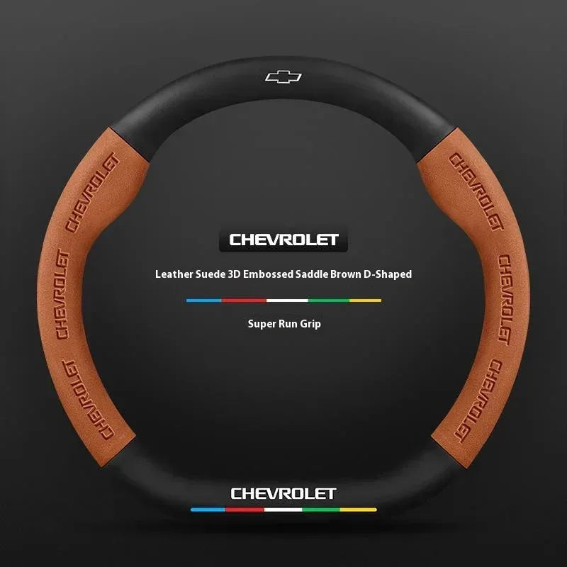 Chevrolet Suede Carbon Fiber Steering Wheel Cover
