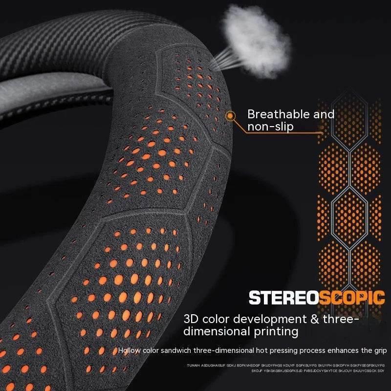 Polestar Carbon Fiber Suede Steering Wheel Cover