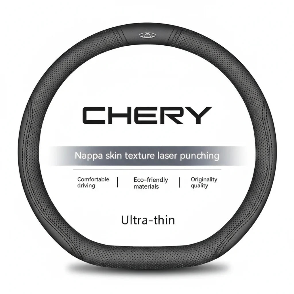 Chery Suede Leather Steering Wheel Cover