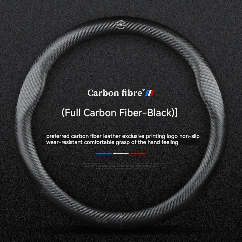 Opel Carbon Fiber Leather Steering Wheel Cover