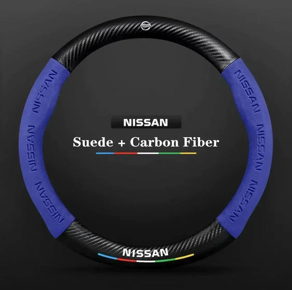Nissan Carbon Fiber Suede Steering Wheel Cover