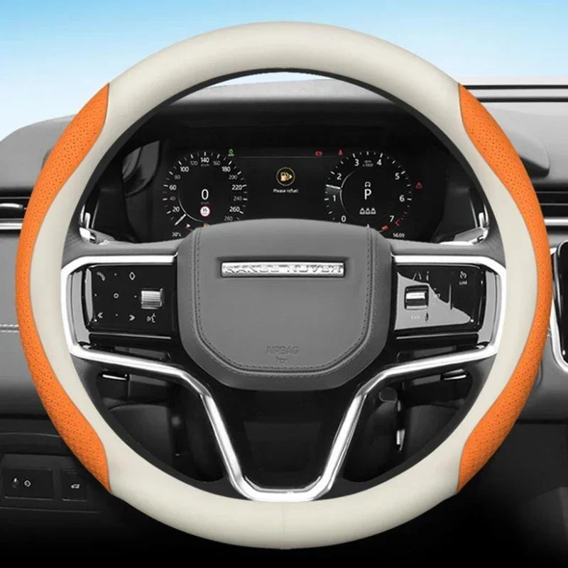 Land Rover Leather & Carbon Fiber Steering Wheel Cover