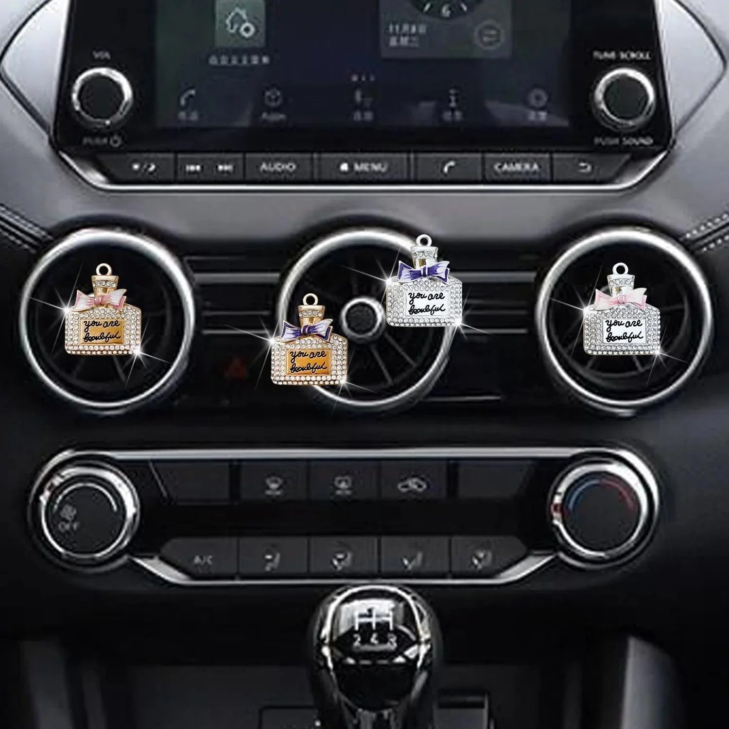 Diamond Bowknot Car Air Vent Perfume Clip Diffuser Auto Interior