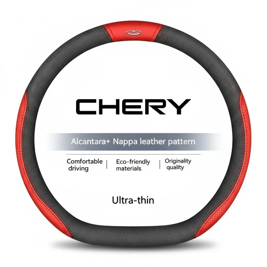 Chery Suede Leather Steering Wheel Cover