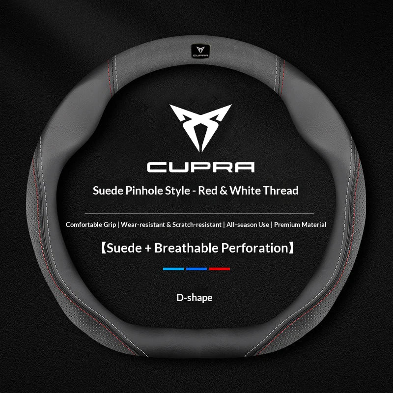 Cupra Suede & Leather Steering Wheel Cover