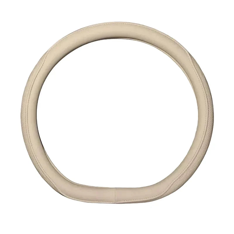 Leather Car Steering Wheel Cover – Universal Fit, 15 Inch (38 cm)