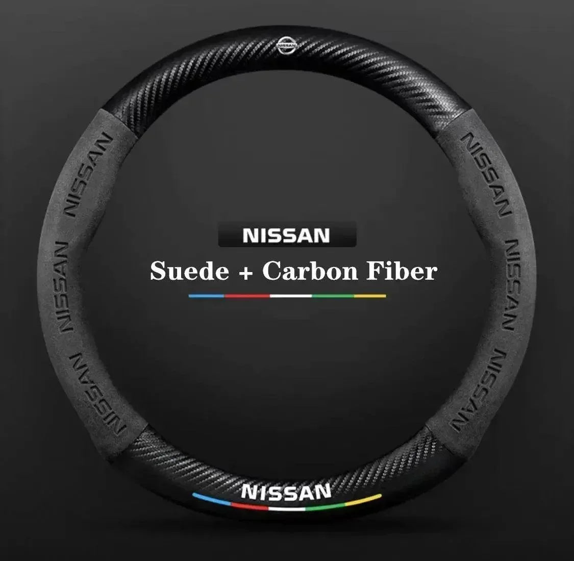 Nissan Carbon Fiber Suede Steering Wheel Cover
