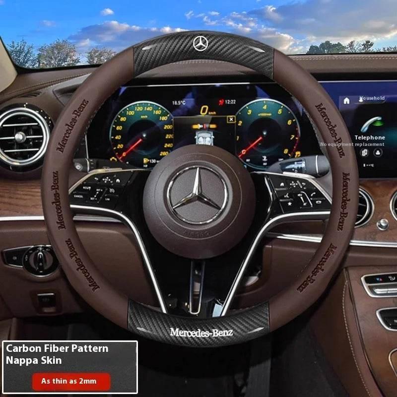 Mercedes-Benz Carbon Fiber Leather Steering Wheel Cover