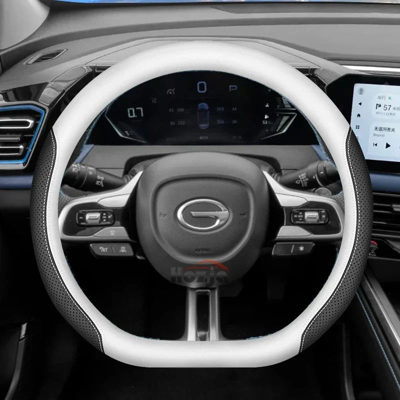 D Type Leather Steering Wheel Cover for GAC GS3 Emzoom Empow