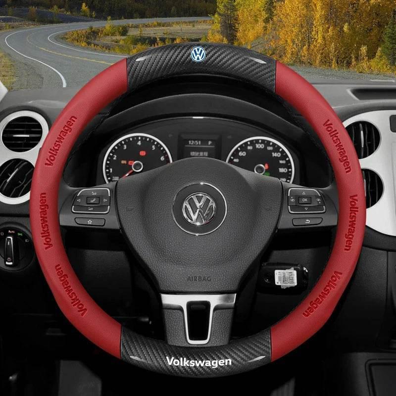 Volkswagen Suede & Carbon Fiber Steering Wheel Cover