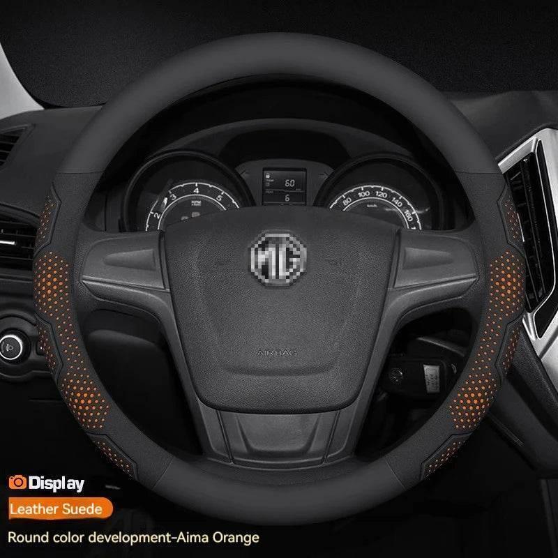 MG Carbon Fiber Suede Steering Wheel Cover