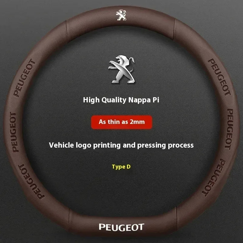 Peugeot Carbon Fiber Leather Steering Wheel Cover