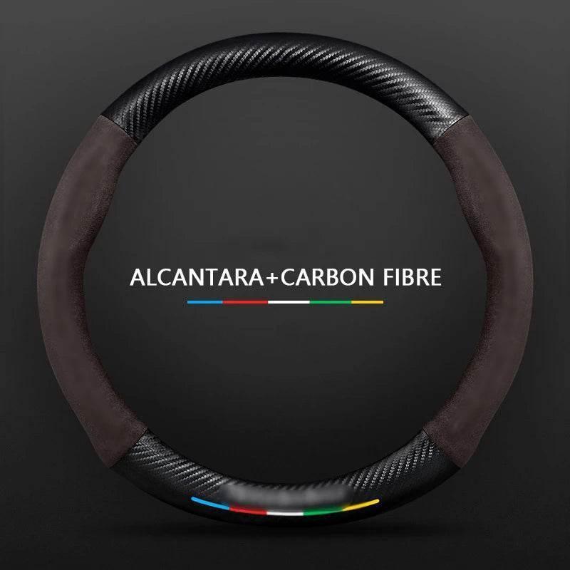 Mercedes Benz Carbon Fiber Leather Steering Wheel Cover