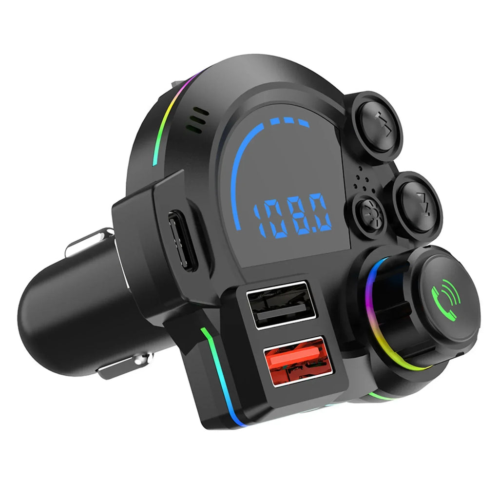 Bluetooth Car Charger FM Transmitter – Wireless Hands-Free MP3 Player & Dual USB Fast Charger