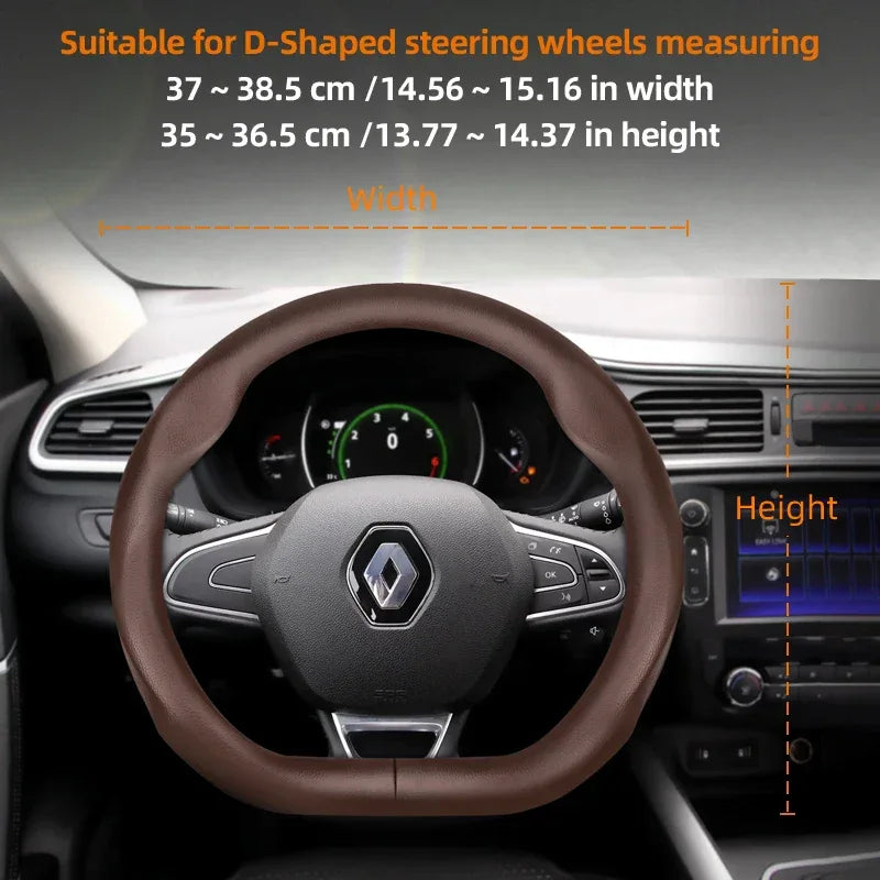 Renault Ultra-Thin Breathable Leather Steering Wheel Cover