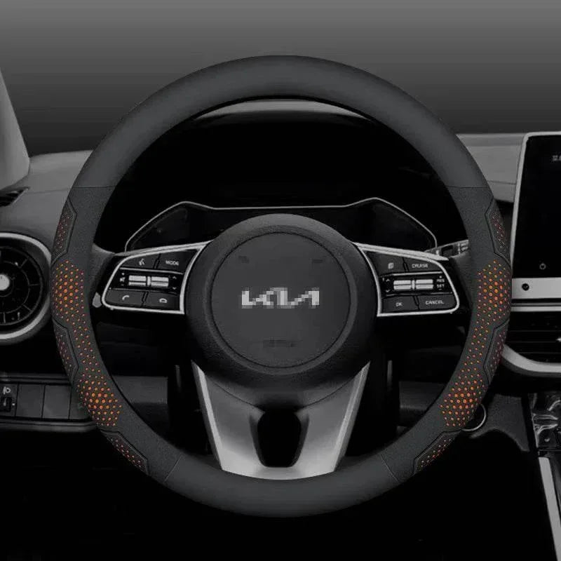 Kia Carbon Fiber Suede Steering Wheel Cover