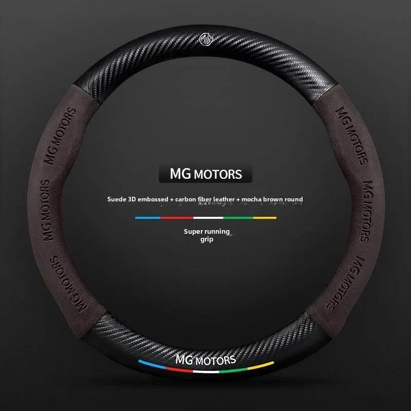 MG Carbon Fiber & Suede Steering Wheel Cover
