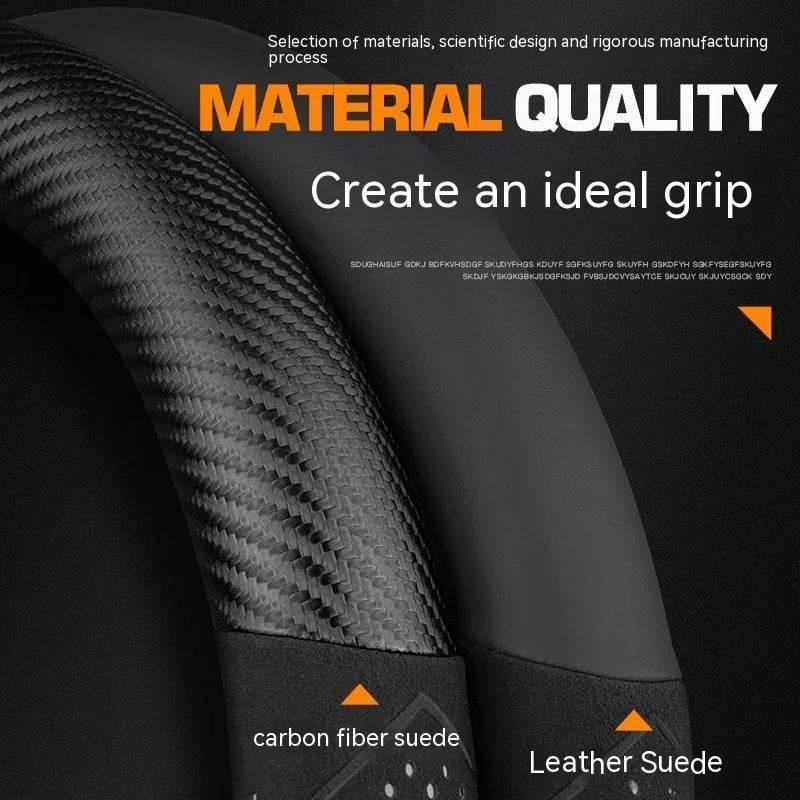 Kia Carbon Fiber Suede Steering Wheel Cover