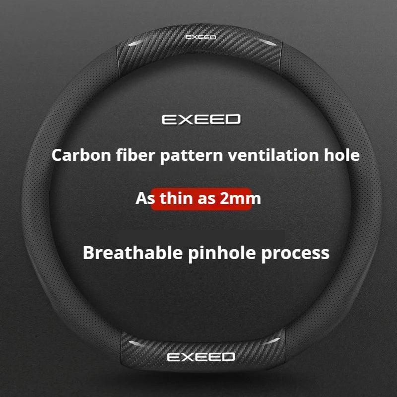 Chery Exeed Carbon Fiber Leather Suede Steering Wheel Cover