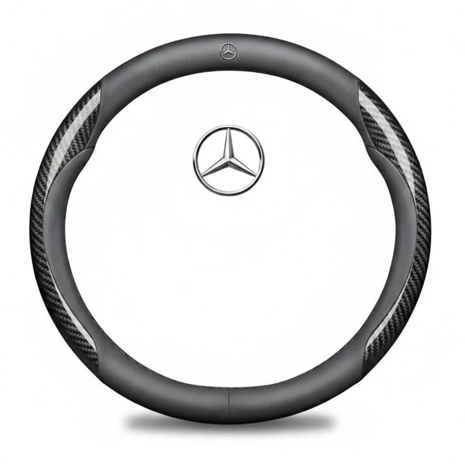 Mercedes Carbon Fiber Leather Steering Wheel Cover
