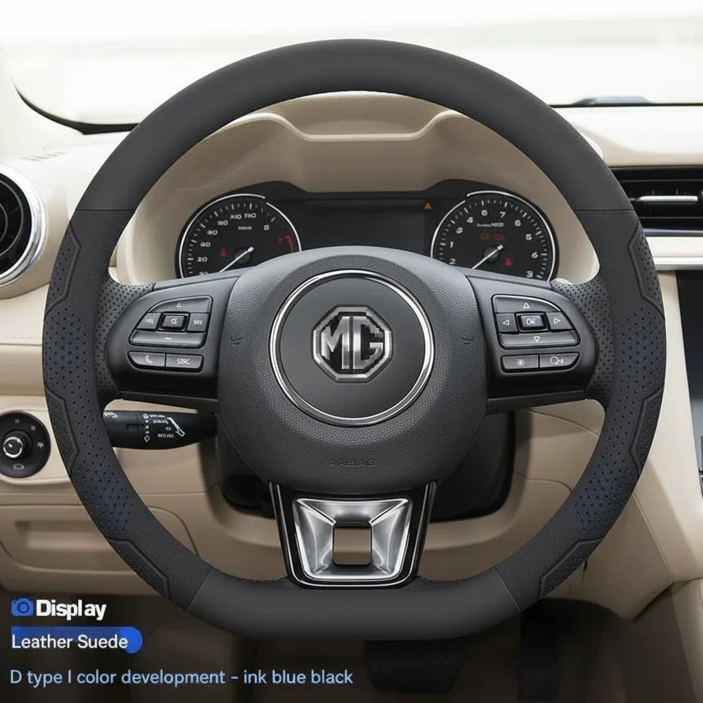 MG Carbon Fiber Suede Steering Wheel Cover