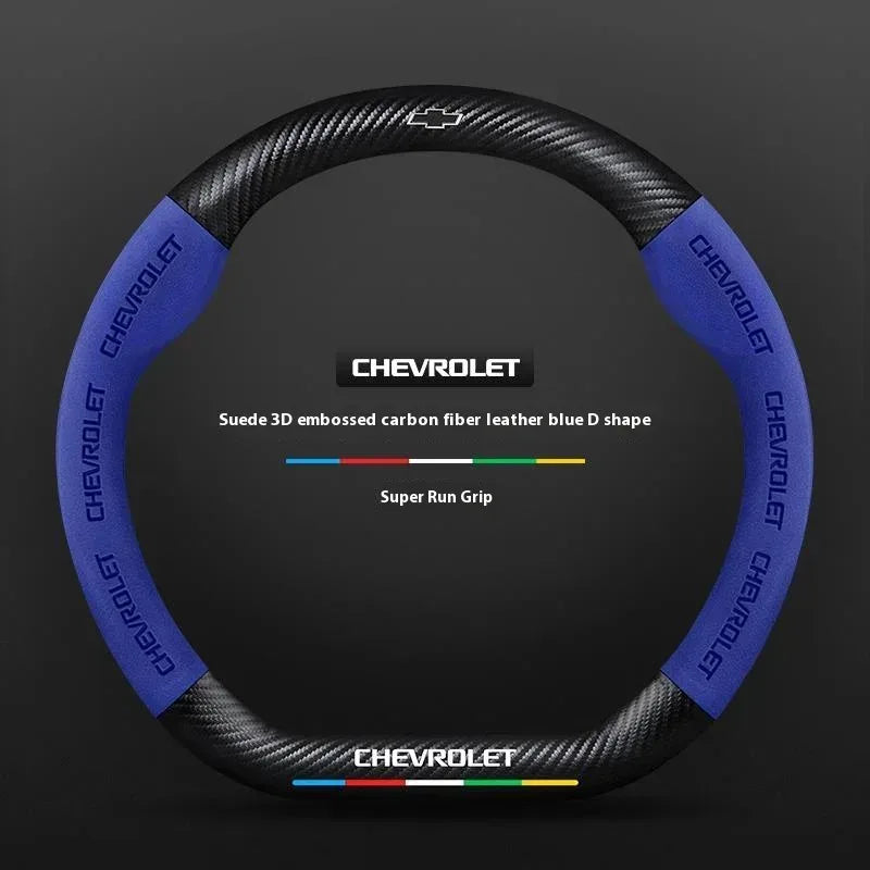 Chevrolet Suede Carbon Fiber Steering Wheel Cover