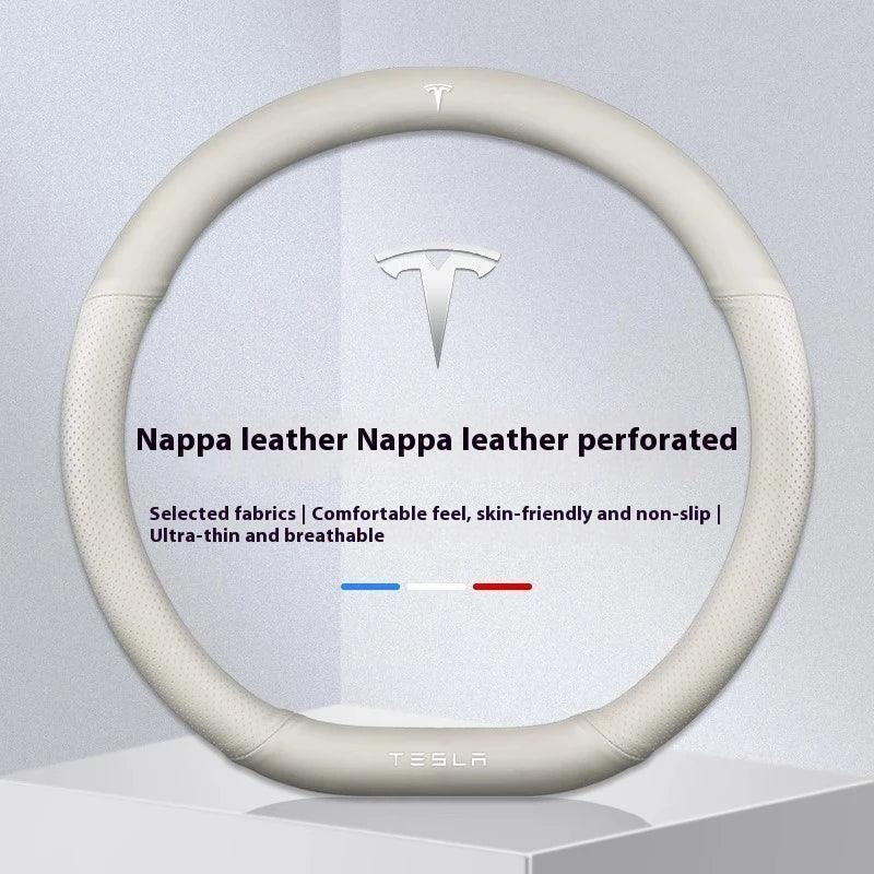 Tesla Suede Steering Wheel Cover – Anti-Slip Breathable Grip