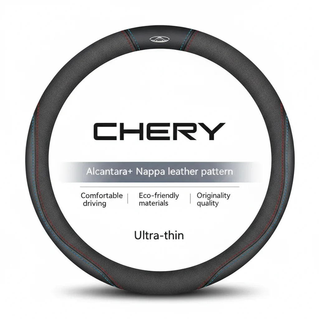 Chery Suede Leather Steering Wheel Cover