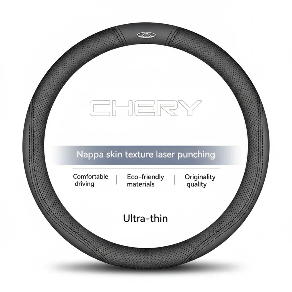 Chery Suede Leather Steering Wheel Cover