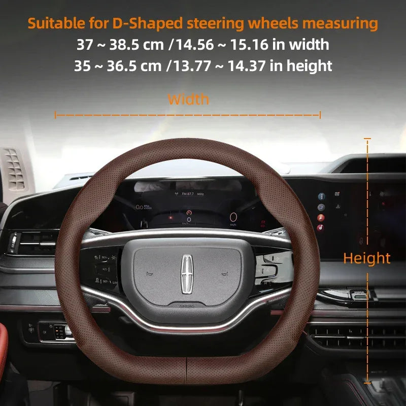 Lincoln Ultra-Thin Breathable Leather Steering Wheel Cover